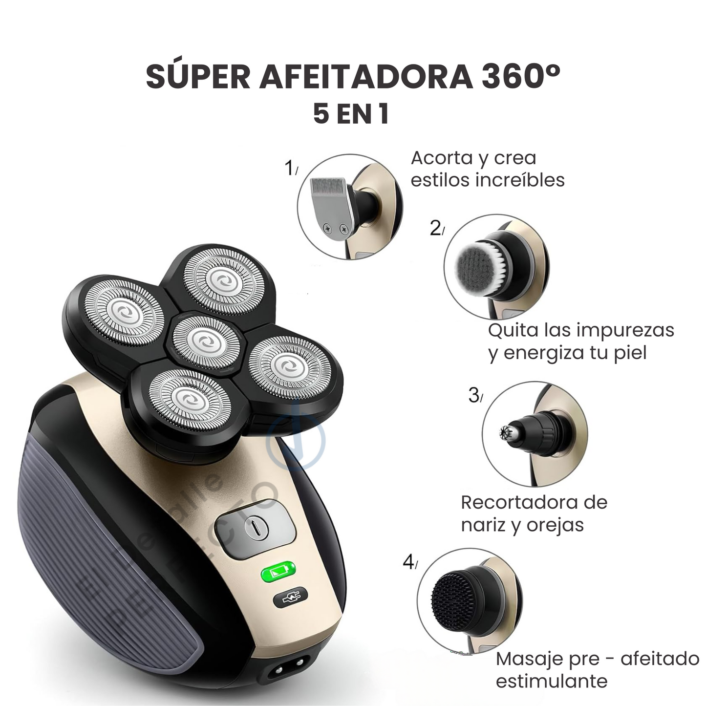 Afeitadora recargable 360